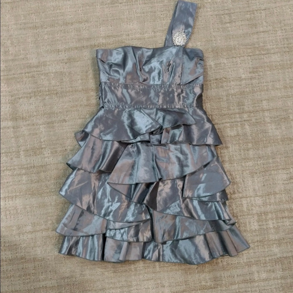 Girl's Dress-Rhinestone Pin on Shoulder Strap
